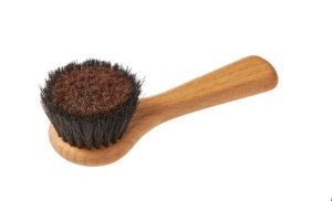 Bronze Gesichtsbürste -antiseptisch- Rosshaarrand