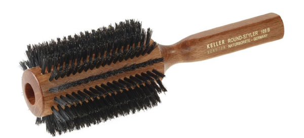 Sehr dicke Rundbürste mit Wildschweinborsten